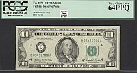 Fr.2170-D, 1981A $100 Cleveland FRN, Very Choice CU, D05452708A, PCGS64-PPQ